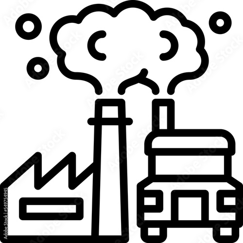 carbon dioxide outline icon