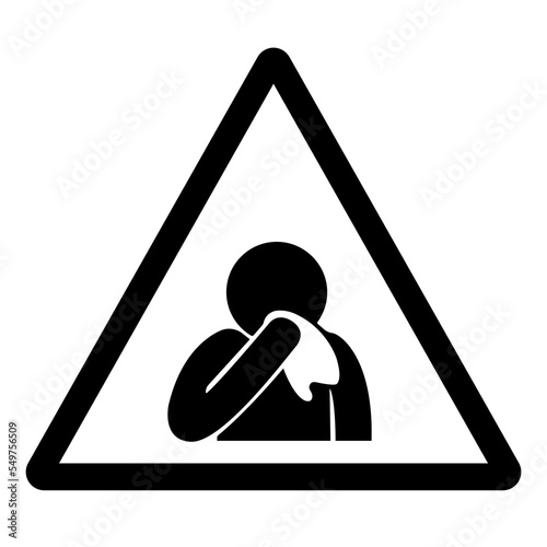 Use Tissue Cover Your Mouth Agitator Symbol Sign ,Vector Illustration, Isolate On White Background Label. EPS10
