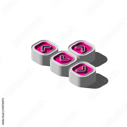 3d keycaps arrows direction
