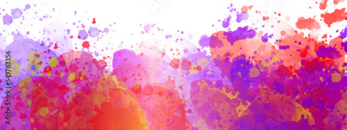 A Colorful Brushed Painted Abstract Background watercolor illustration background  Paint stains with spots  blots  grains  splashes. Colorful wallpaper.