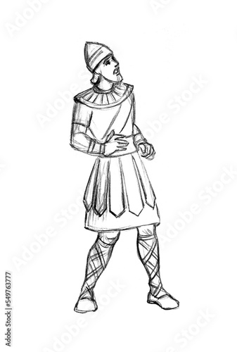 Wallpaper Mural Pencil drawing. Soldier on the battlefield Torontodigital.ca