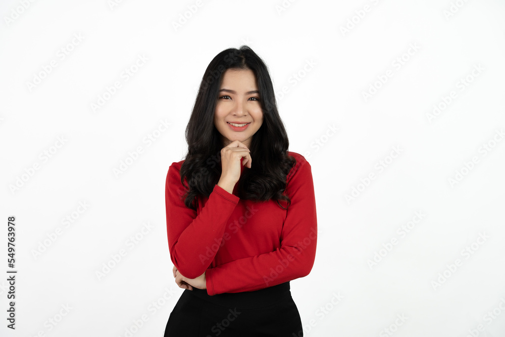 Happy asian young woman against isolate on white background. Happy asian young woman against isolate on white background.