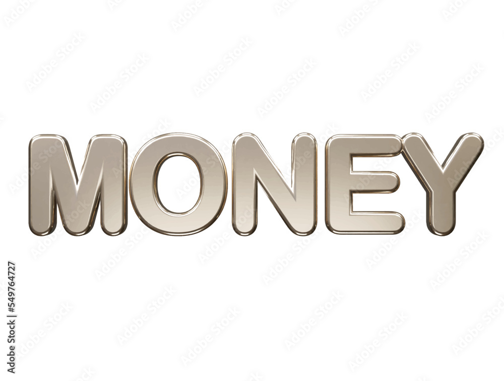 Money text effect vector illustration