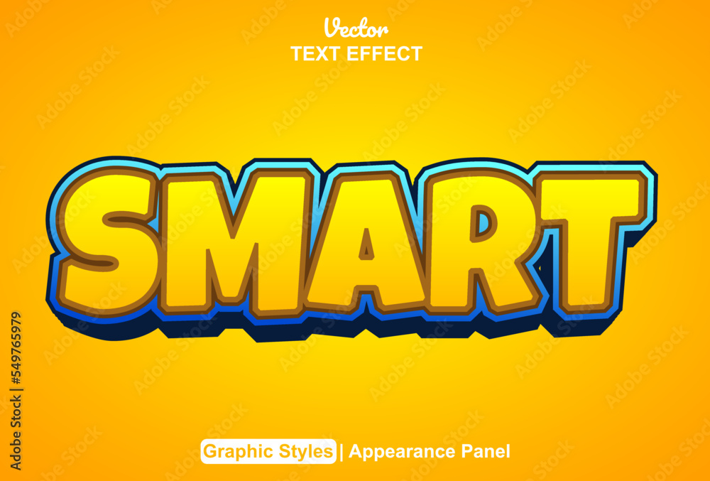 smart text effect with graphic style and editable.