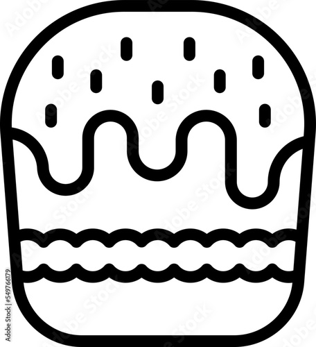 Sweet food icon outline vector. Cake idea. Raisin slice