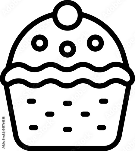 Sugar dessert icon outline vector. Baked idea. Slice cream