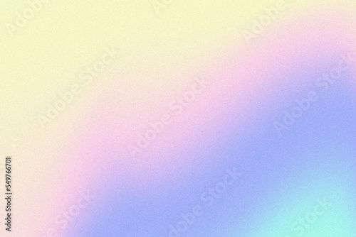 Iridescent grainy gradient. Vivid rainbow colors. Digital noise, grain. Abstract y2k background. Vaporwave 80s, 90s style. Wall, wallpaper. Minimal, minimalist. Blue, turquoise, yellow, pink, purple