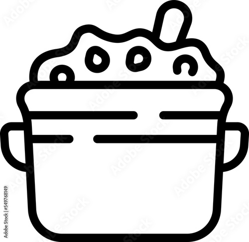 Boiled buckwheat icon outline vector. Field nature. Crop stem