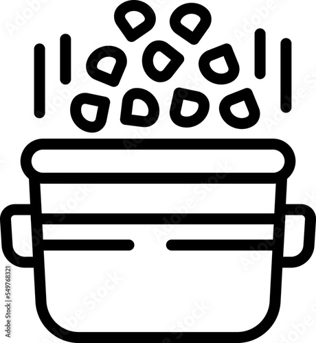 Food buckwheat icon outline vector. Cereal plant. Nature organic