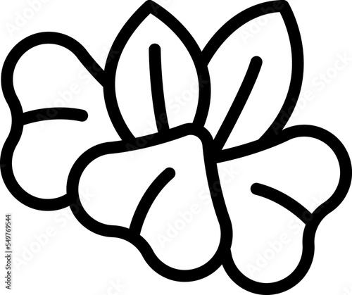 Botanical buckwheat icon outline vector. Cereal plant. Leaf natural