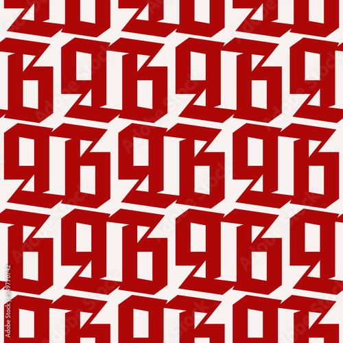 Gothic letters seamless pattern in typographic style
