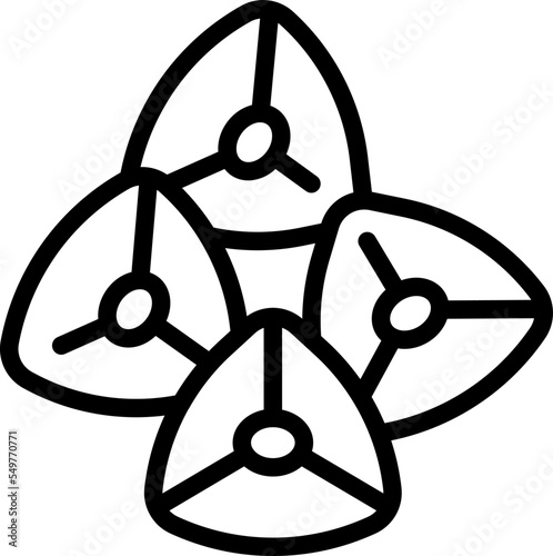 Seed buckwheat icon outline vector. Flower plant. Organic stem