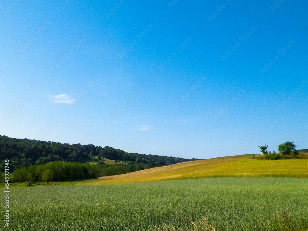Landscape of meadow and hills in Wieżyca, Kashubian Region, Poland. Landscape of meadow and hills in Wieżyca, Kashubian Region, Poland.