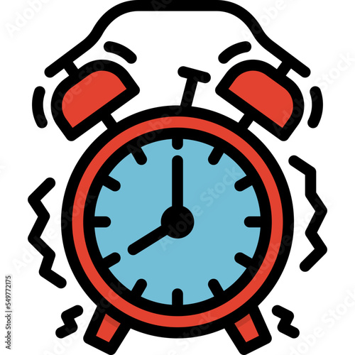 alarm clock line filled icon