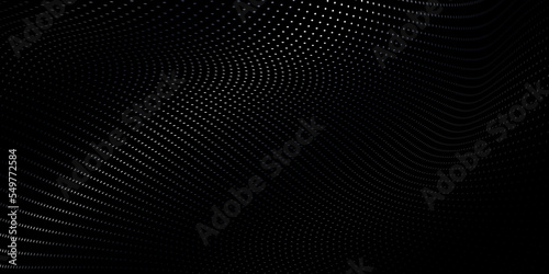 Abstract digital wave of particles. Futuristic point wave. Technology background 