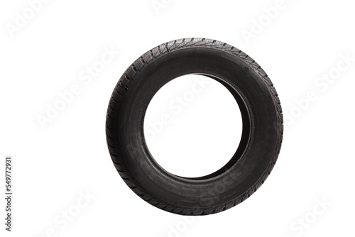Studio shot of a vehicle tire