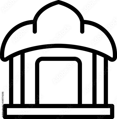 Temple icon outline vector. Tourism travel. National city