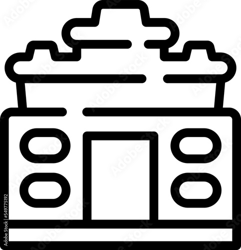 Temple cambodia icon outline vector. Landmark travel. Culture tourism