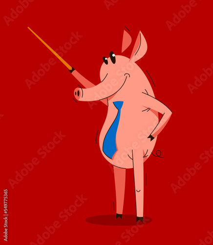 Funny cartoon pig shows on ...