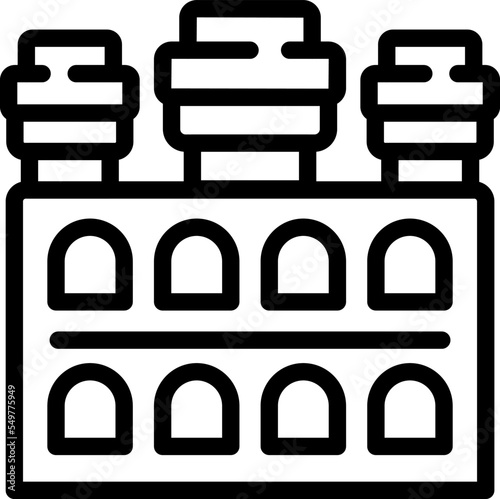 Travel element icon outline vector. Map temple. Landmark culture