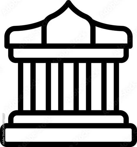 Temple costume icon outline vector. Travel culture. Skyline national