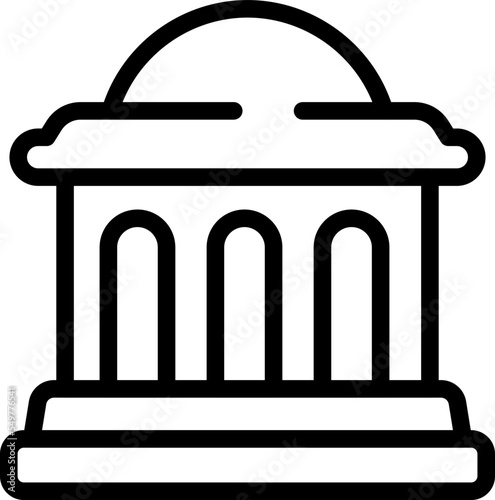 Culture building icon outline vector. Travel landmark. Cambodia travel