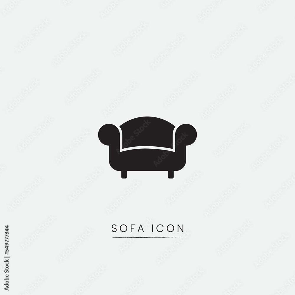 black sofa icon simple and clean black sofa icon simple and clean