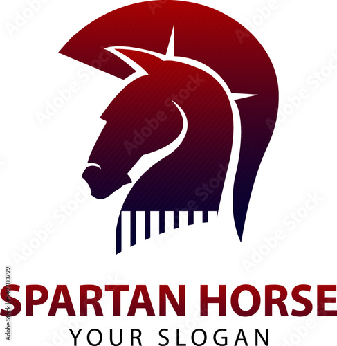Web spartan horse logo, spartan vector logo