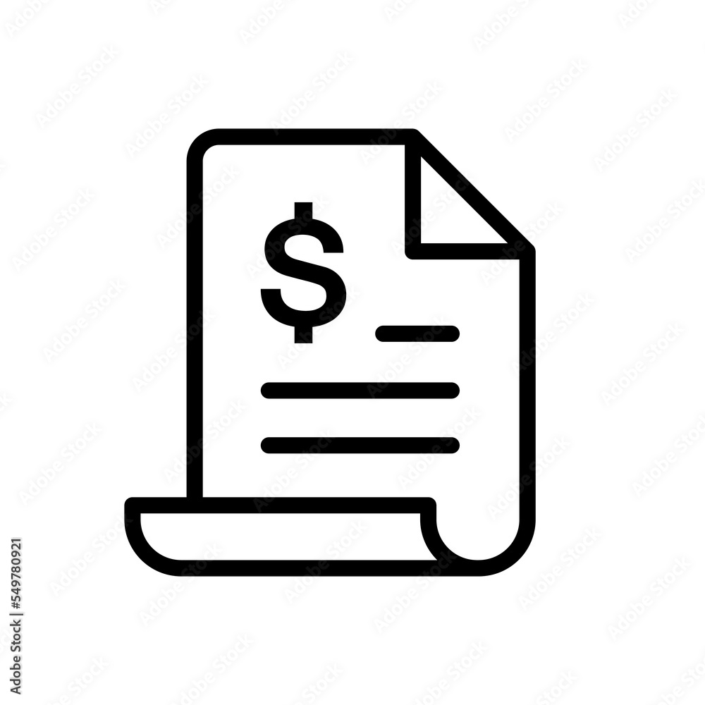 Invoice icon. Payment and bill invoice. Receipt icon. Tax and order symbol. Payroll icon. Vector illustration Invoice icon. Payment and bill invoice. Receipt icon. Tax and order symbol. Payroll icon. Vector illustration