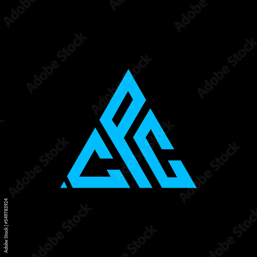 CPC Logo letter monogram with triangle shape design template.
