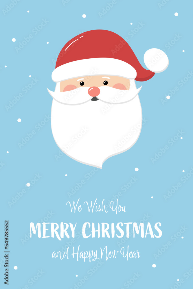 Funny Santa Claus concept. Layout of a Christmas greeting card. Vector illustration Funny Santa Claus concept. Layout of a Christmas greeting card. Vector illustration