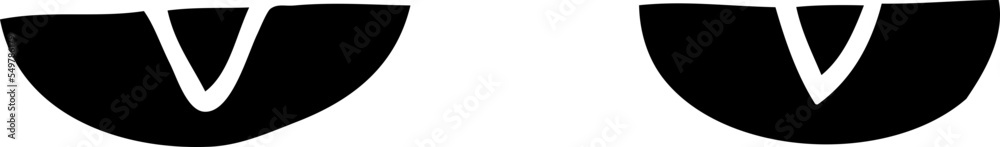 black and white cartoon evil eyes Stock Vector | Adobe Stock