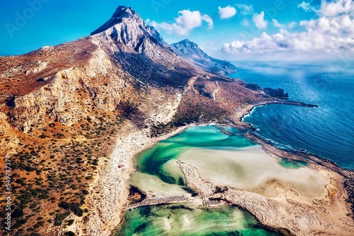Balos lagoon in Crete, Greece