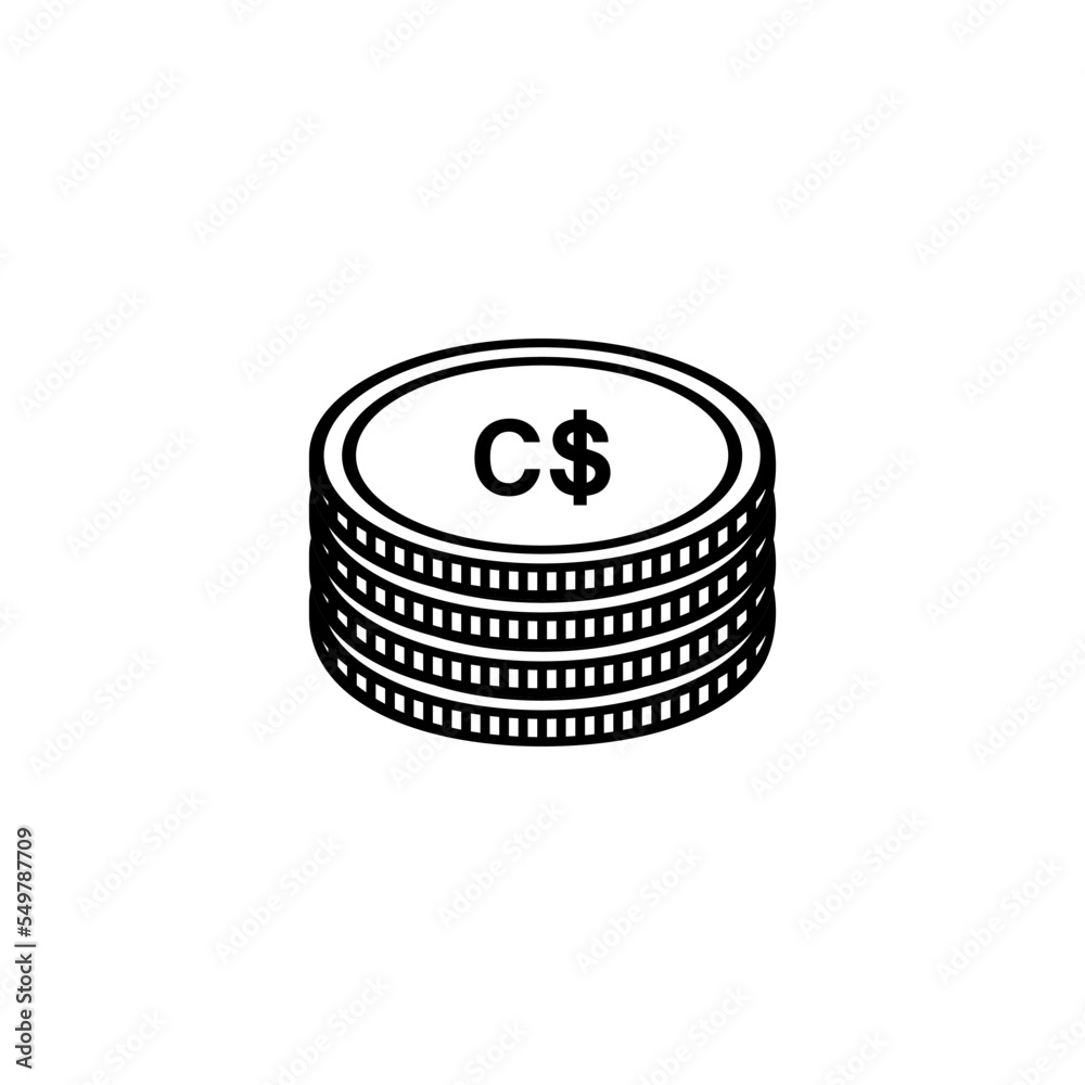 Canada Currency, CAD Sign, Canadian Dollar Icon Symbol. Vector Illustration Canada Currency, CAD Sign, Canadian Dollar Icon Symbol. Vector Illustration