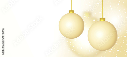 Złote bombki tło baner golden baubles banner