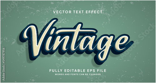 Editable Text Effect Vintage Style