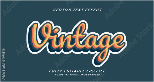 Editable Text Effect Vintage Style