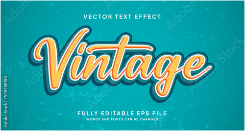 Editable Text Effect Vintage Style