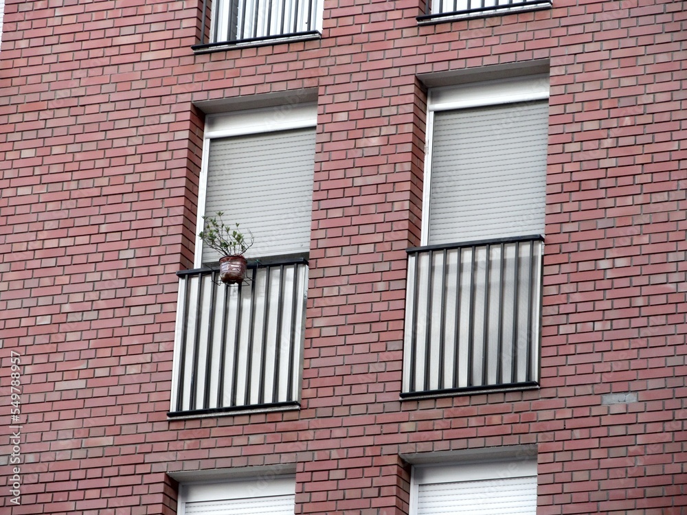 Plastic windows in a apartment. Building window on a sunny day Plastic windows in a apartment. Building window on a sunny day
