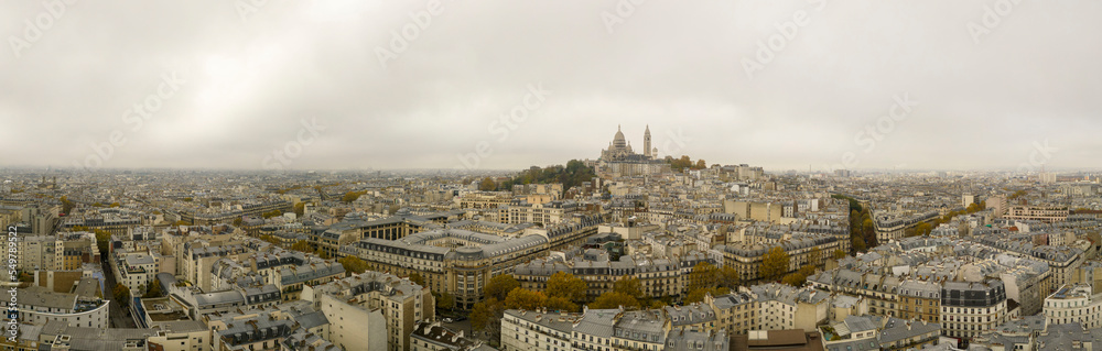 Paris Aerial rainy day