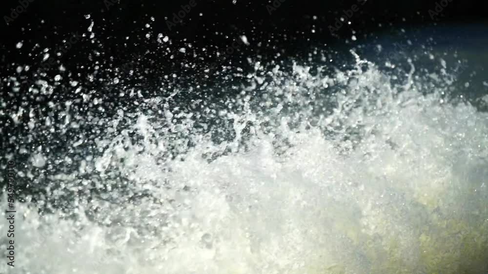 Slow motion video of water splashing from a boat. Slow motion video of water splashing from a boat.