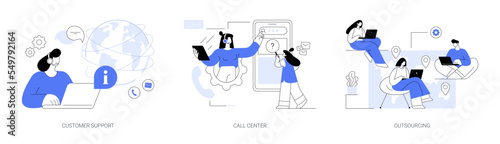 Buyer helpline abstract concept vector illustrations.