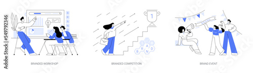 Marketing promo abstract concept vector illustrations.