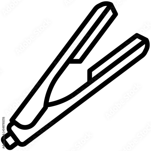 straightening iron outline icon