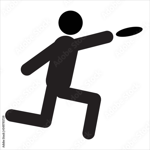 frisbee logo icon design vector flat modern isolated illustration