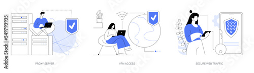 Internet security settings abstract concept vector illustrations. © Visual Generation