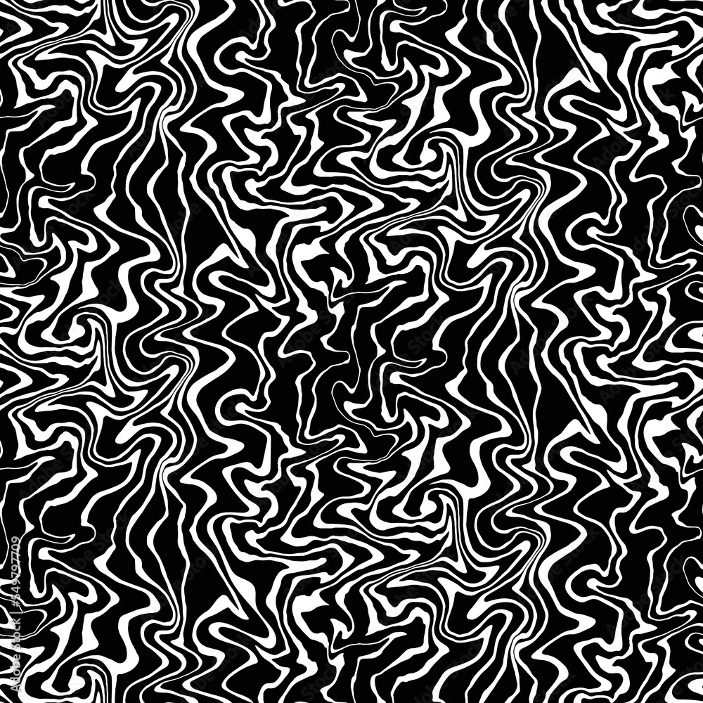 Seamless vector repeat pattern tile, black and white zebra, great for backgrounds, scrapbooking, textile