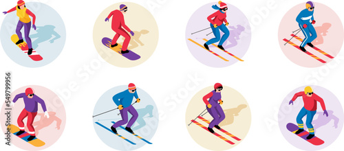 Isometric Ski Resort Set