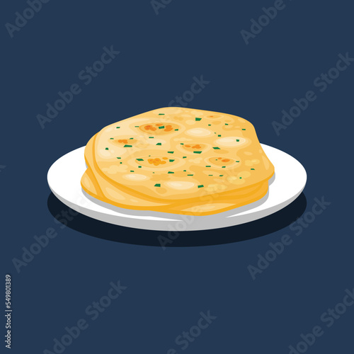 Naan background. Design with cartoon style.