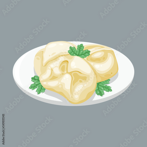Manti background. Design with cartoon style.